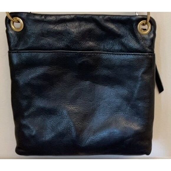 Margot double zipper black leather crossbody - Picture 3 of 10
